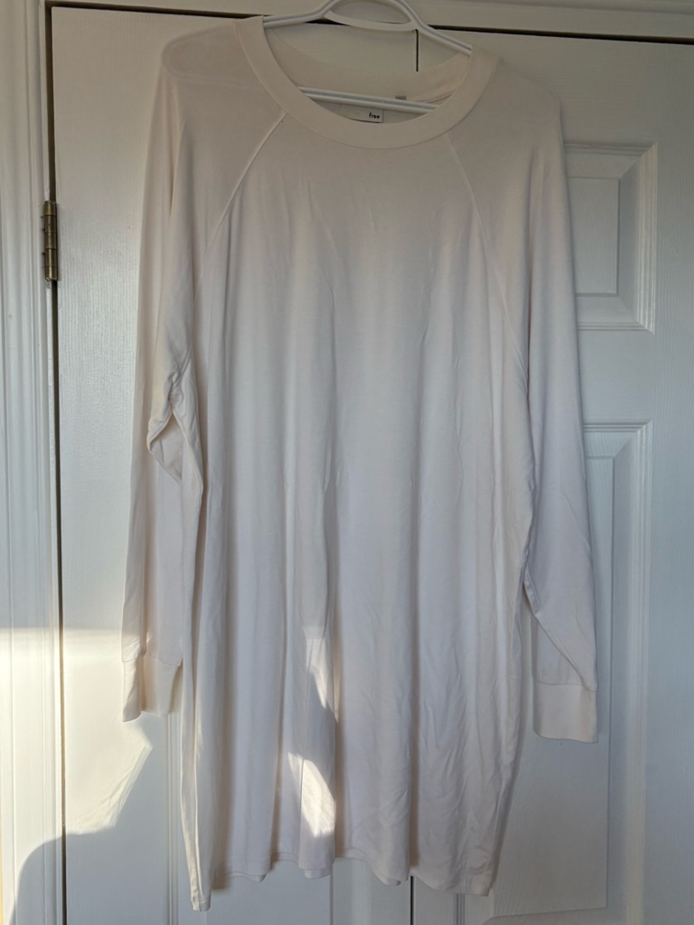 Aritzia Wilfred Free - White Kaylin White Long-sleeve T-shirt Dress